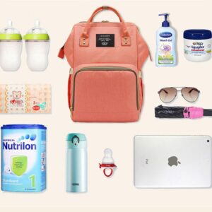 Large Capacity Canvas Nappy Bag