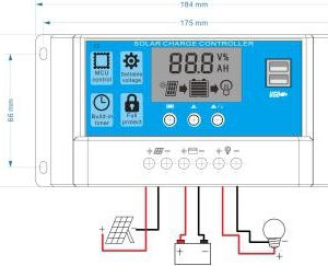 Solar Charge Controller With LCD Dual USB Solar Cell Panel