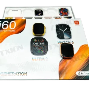 I60 suit Extreme smart watch 12 in 1 Set Available in Golden & Grey Set