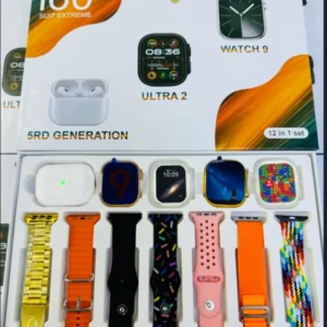 I60 suit Extreme smart watch 12 in 1 Set Available in Golden & Grey Set