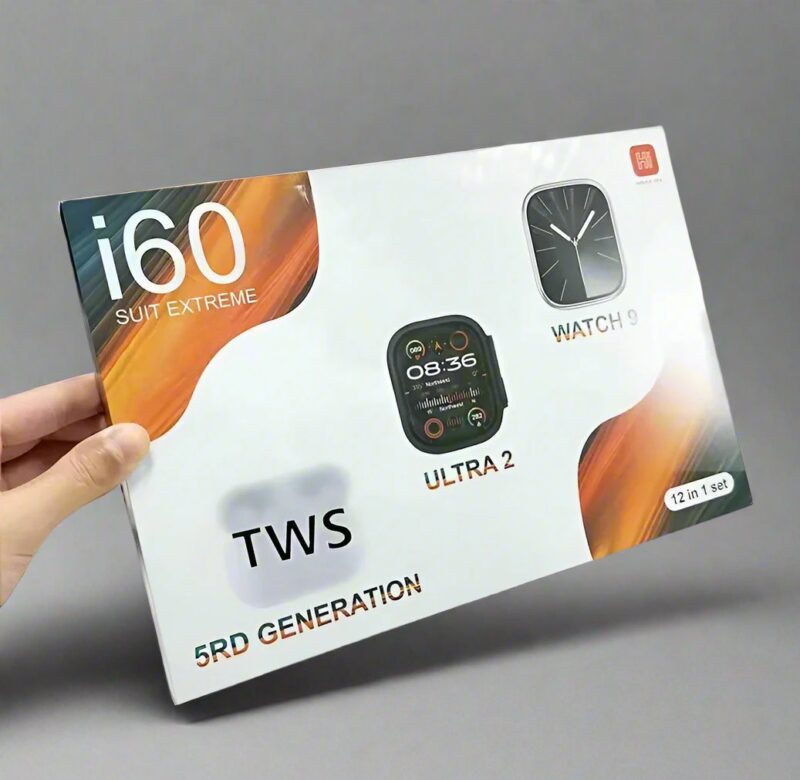 I60 suit Extreme smart watch 12 in 1 Set Available in Golden & Grey Set